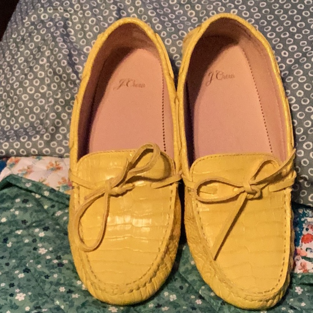 J.Crew Bright Yellow driving loafer